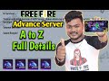 Free Fire Advance Server Full Details Free Fire Advance Server Mai Kaise Khele