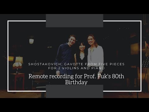 Shostakovich: Gavotte for 2 Violins and Piano: Frederieke Saeijs, Noah Bendix-Balgley, Miki Aoki