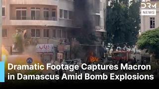 Dramatic Footage Captures Macron in Damascus Before Nearby Bomb Explosions | DRM News | AB1G