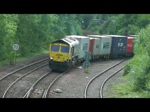 28'66953'eb Birch Coppice Felixstowe liner out of Hams Hall Whitacre jn 20'6'18