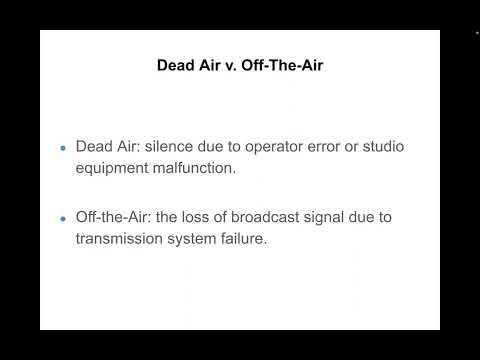 KANW Radio Broadcasting Class Session 6-5 Off Air Procedure