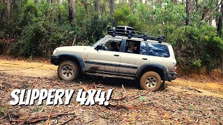 SLIPPERY 4x4 at Warburton | 4 Nissan Patrols & a Hilux