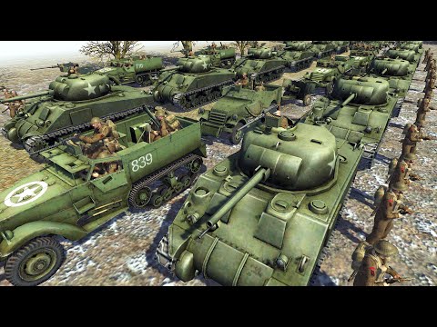 Army Troop Transports, Ambush in a MINEFIELD!? - Men of War: Robz Mod Battle Simulator