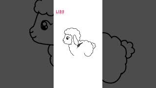 How to Draw a Cute Lamb for Kids and beginners Easy Step by Step #lidoartworks