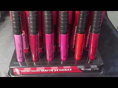 BATOM LÍQUIDO MATTE 24 HORAS 21 AO 26 MAX LOVE BOX COM 48 UN