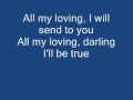 All My Loving with lyrics The Beatles Cover by ...