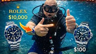 Who Actually Dives with a Dive Watch? - $10,000 Rolex Submariner vs. $100 Addiesdive.