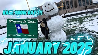 Very Rare Snow Day in Houston Texas January 2025!