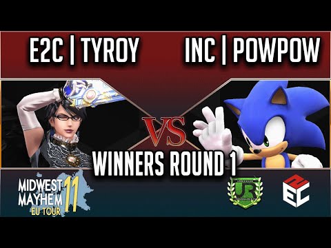 Midwest Mayhem 11 WINNERS ROUND 1 - E2C | Tyroy (Bayonetta) vs InC | PowPow (Sonic)