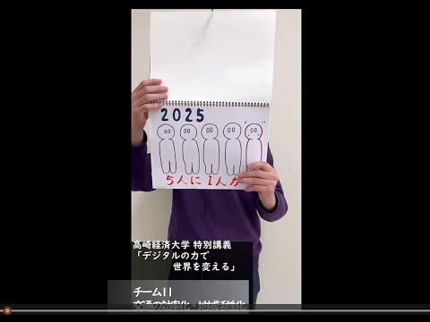 【特別講義「世界と日本の未来を考える」　動画紹介】＜企業賞（ＮＥＣ賞）＞　チーム１１　交通の効率化・地域活性化
