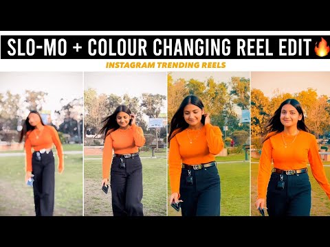 Instagram Trending SLOW-MO & Color Changing Reels Edit in 1 Click | Thug love reels trend tutorial 🔥