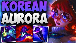INSANE AURORA 1V9 GAMEPLAY IN KOREAN CHALLENGER!