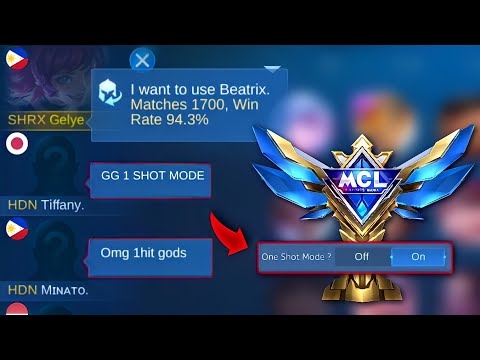 ONE SHOT MODE ON MCL!! 1700 MATCHES 95 WINRATE ON BEATRIX -MLBB