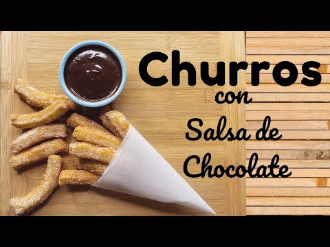 Recetas de Churros de caña de azúcar con salsa de chocolate blanco
