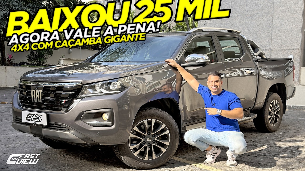 NOVA FIAT TITANO RANCH 2026 4X4 BARATO MELHOR QUE HILUX? BOM CUSTO BENEFÍCIO E A MAIOR CAÇAMBA!