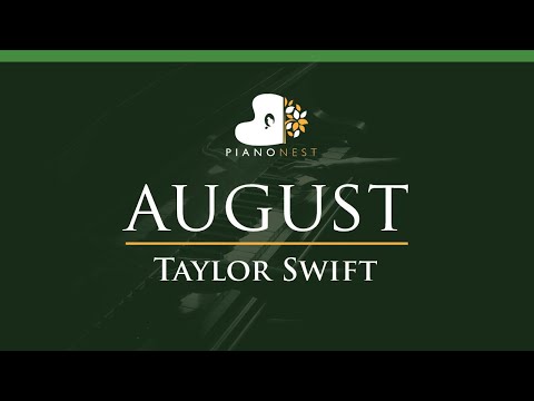 Taylor Swift – august - LOWER Key (Piano Karaoke Instrumental)