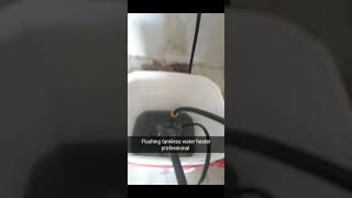 Cleaning a tankless water heater with vinegar