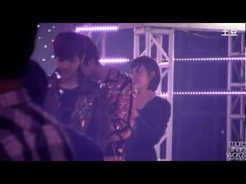 120420 Fancam KBS Music Bank Kai got shocked