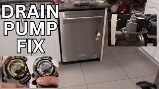 Dishwasher Drain Pump Replacement - Kitchen Aide no Drain