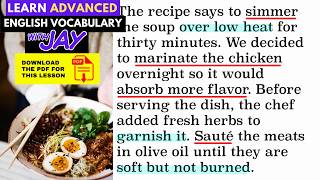 Learn Advanced English Vocabulary - "Cooking" English Words, C-1 [Lesson #7]