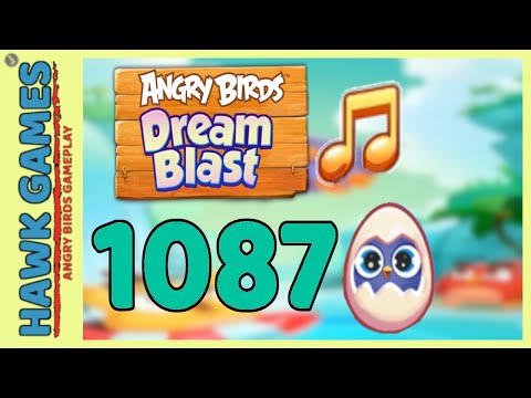 Angry Birds Dream Blast Level 1087 - Walkthrough, No Boosters