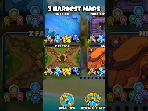 The 3 Hardest Maps in #BTD6 #Bloons #top3