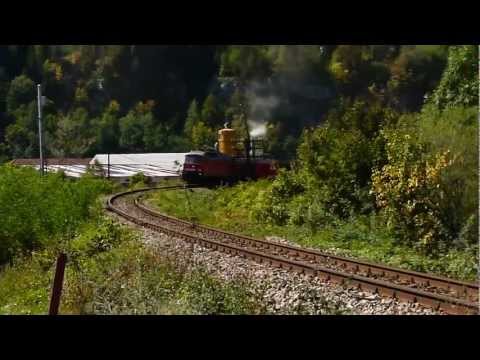 BR232 (Ludmilla) saluta lung (Doppler) trecand cu un marfar inspre Bulz (Judetul Bihor) (29 08 2012)