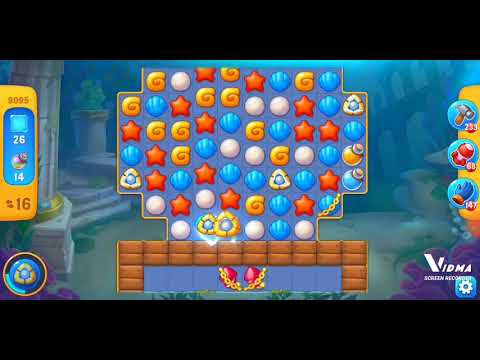 Fishdom. 9095 level no boosters and diamonds. 25 moves (❌ no lightning)