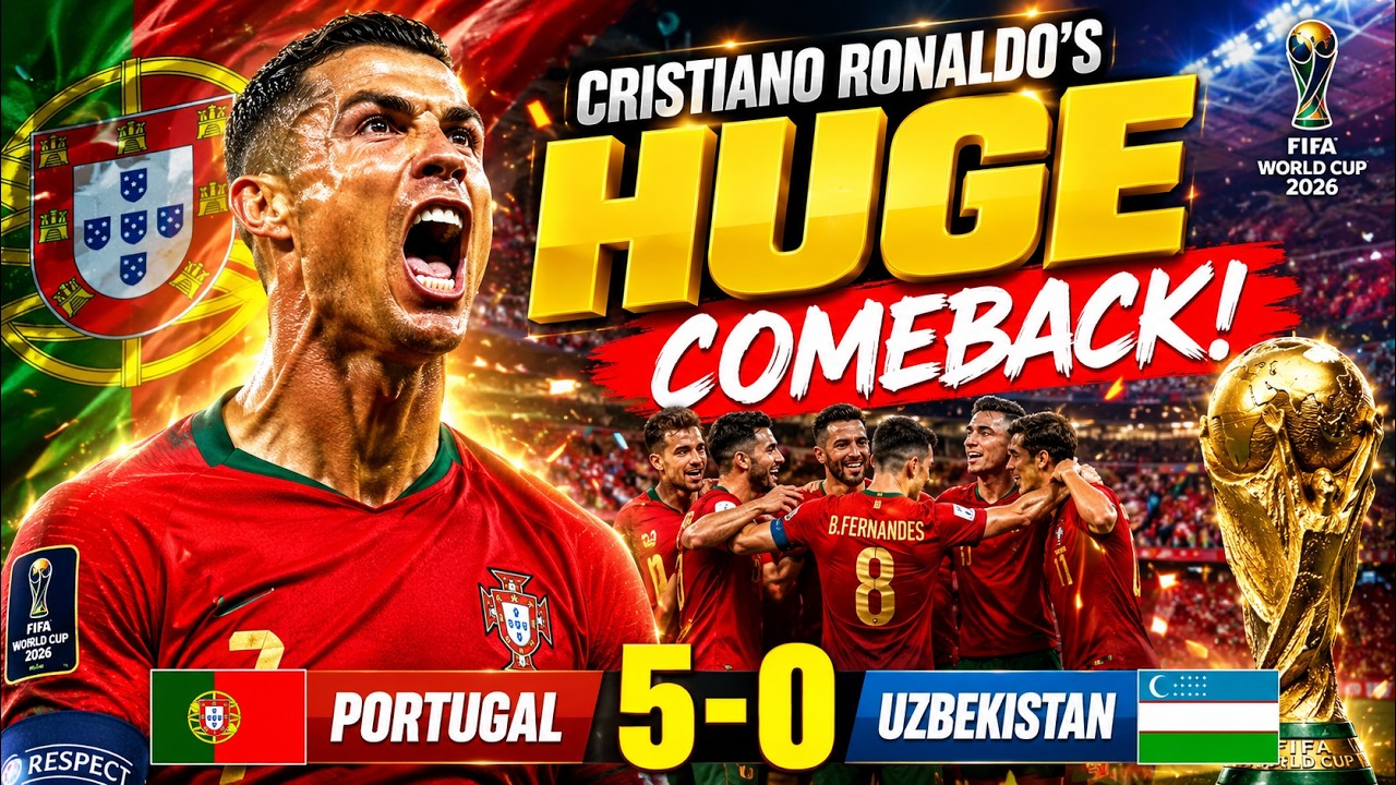RONALDO RESPONDS! Portugal 5 0 Uzbekistan After DR Congo Shock 😱