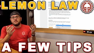How to lemon law a vehicle, Tips based on past experience