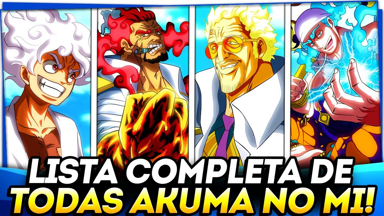 TODAS AS 124 AKUMAS NO MI QUE JÁ APARECERAM NA HISTÓRIA DE ONE PIECE