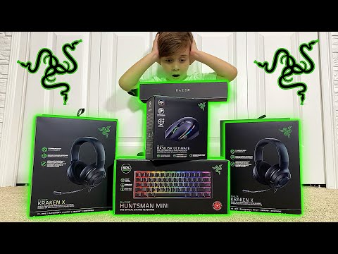 TODOS os Acessórios GAMERS da RAZER que Comprei nos EUA - Família Brancoala