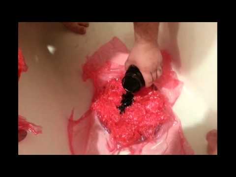 Part of a video titled Disc Golf Dye Technique: Saran Wrap - YouTube
