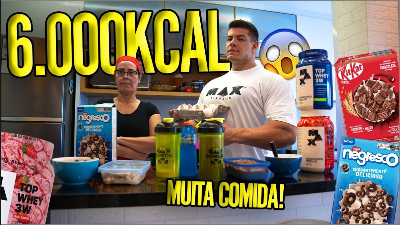 TUDO QUE EU COMO EM UM DIA PARA GANHAR MÚSCULOS - ÚLTIMA ATUALIZAÇÃO DO OFF-SEASON!