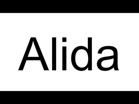 How to Pronounce Alida
