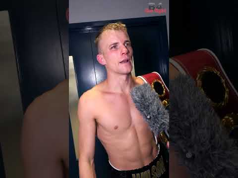 Liam Wilson post fight interview. Successful hit and run mission.