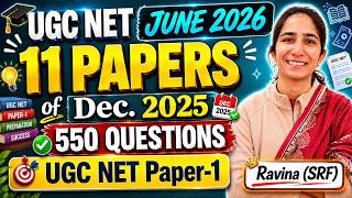 11 Previous Years Question Papers of Dec. 2025 | UGC NET Paper 1 | UGC  NET June 2026 #ugcnetpaper1