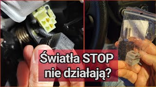 Jak wymienić włącznik świateł stop Kia Hyundai, czujnik hamulca. Stop light switch replacement.