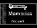 Memories - Maroon 5 - Piano Karaoke Instrumental