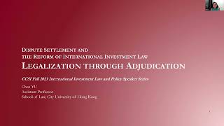 CCSI | Role of ISDS in Legalization & Legitimacy of the Investment Treaty Regime | Nov 28, 2023