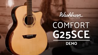 Video thumbnail for Washburn Comfort G25SCE- Acoustic Guitar Playing Demo by washburntv