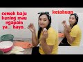 Cewek Baju Kuning Hayo Mau Ngapain Ketahuan