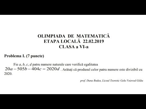 Olimpiada locala 2019, clasa a VI-a - Problema 1