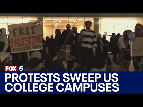 Pro-Palestinian protests sweep US college campuses