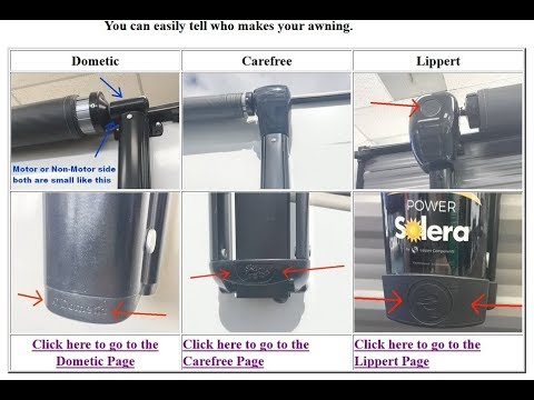 Awning Struts-Figure out who makes your Awning and which strut you need