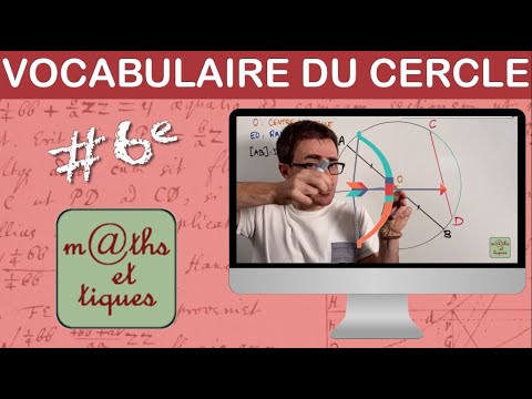 Connaître le vocabulaire du cercle - Sixième