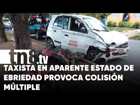 Taxista manda a 3 personas al hospital en Managua - Nicaragua