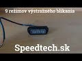 Výstražné oranžové svetlo 12V / 24V - 3x3W LED ECE R10 (80x28x21mm) - Video Youtube