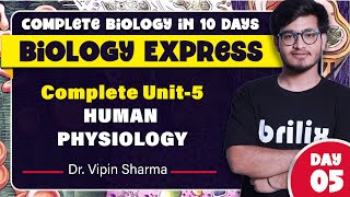 Complete Human Physiology in One Shot | Biology Express Series Day-5 ft. Vipin Sharma #brilix