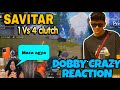 DOBBY SHOCKED SAVITAR LAST ZONE CLUTCH || DOBBY REACTION 🤯 #godlike #savitar #bgmi